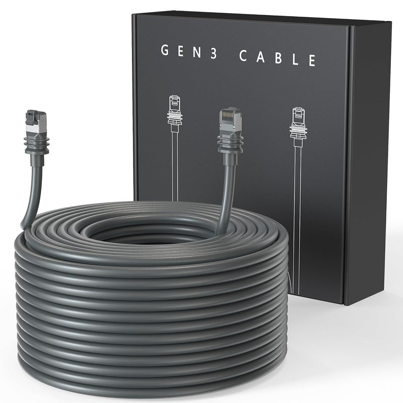 LUCMO 100FT/ 46M Starlink Gen 3 Cable 24AWG for Starlink Standard Generation 3, Replacement Extension Cable Waterproof Satellite Starlink Standard V3 (100FT 24AWG) - Image 1
